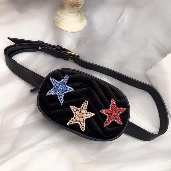 

marmont velvet waist bag fashion shoulder bags handbags women famous chest bag designer diamond star party handbags purses