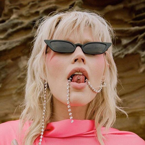 

cat eye sunglasses retro small frame sunglasses transparent colorful uv400 fashion sunglasses jj19878, White;black