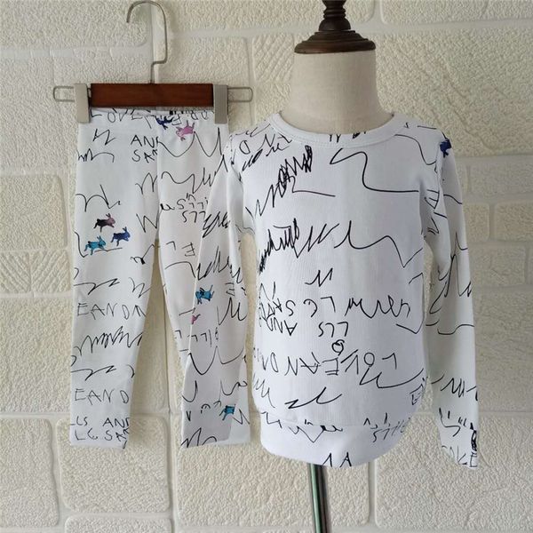 

bobozone scrawl sweatshirt and leggings for kids y190516, Blue