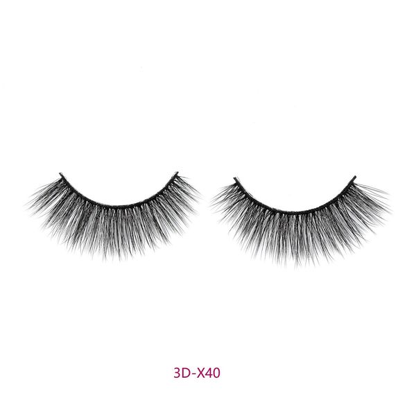 

3d ресницы ручных естественные длинные мягкий удобные с клеем для женщин красоты макияжа 3d-x40