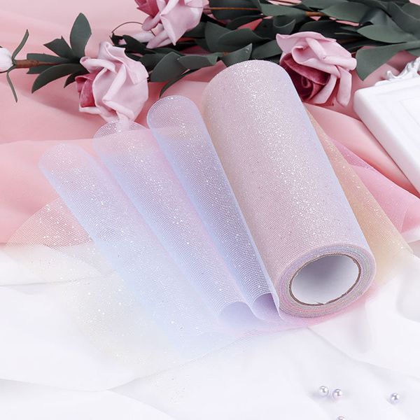 

15cm * 10 yards diy grenadine dress flicker yarn for wedding home party stage decoration accessories iridescence gauze