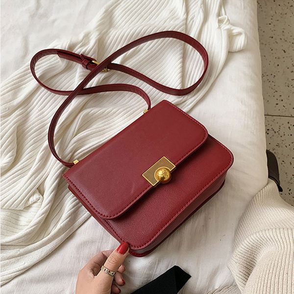 

simple leather crossbody bags for women flap shoulder messenger bag ladies travel handbags purses small square bags