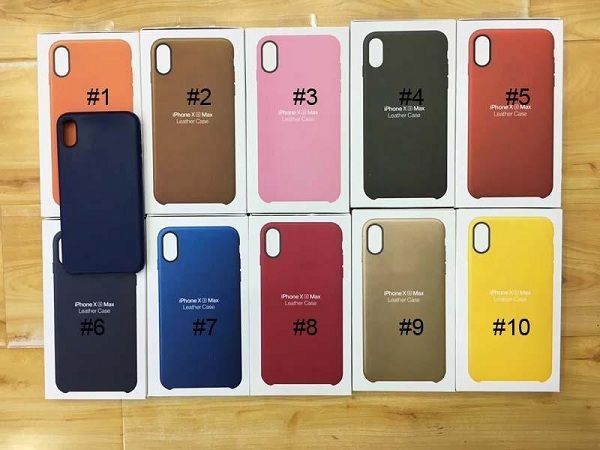 

Pla tic button x max ca e pu leather official logo tyle protection cover for iphone x max xr x 8 plu retail box