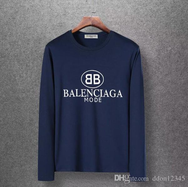 

the latest men's long sleeve t shirt, the youth round collar pure cotton, print autumn wear, fashion trend base shirt#fgd05, White;black