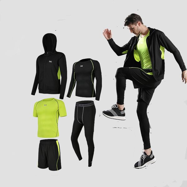 

новый летний бег набор мужчин спортивный костюм gym фитнес одежда compression баскетбол бег бег обучение нижнее белье спортивная одежда