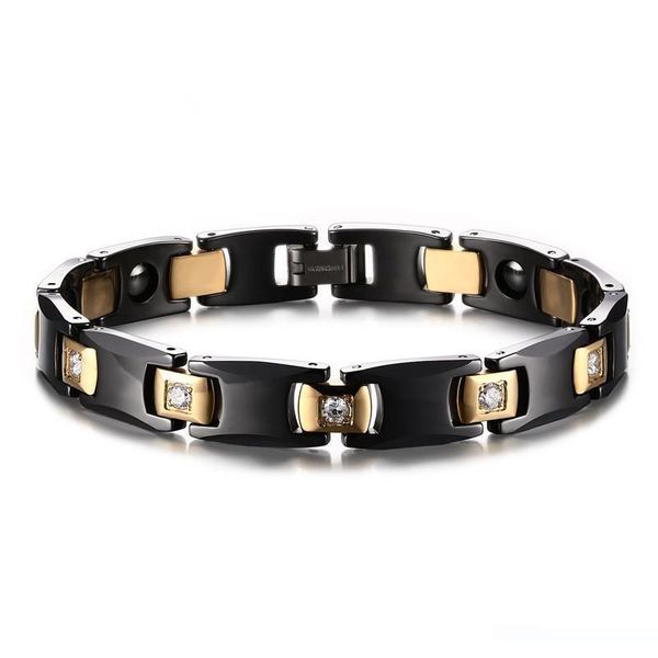 

ymw] fashion jewelry bio energy ceramic bracelets & bangles cz health bracelet chain charms women and men summer gift, Golden;silver