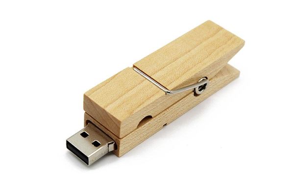 

newell wooden clip usb flash drive 8gb 16gb 32gb 64gb gift disk on key pendrive