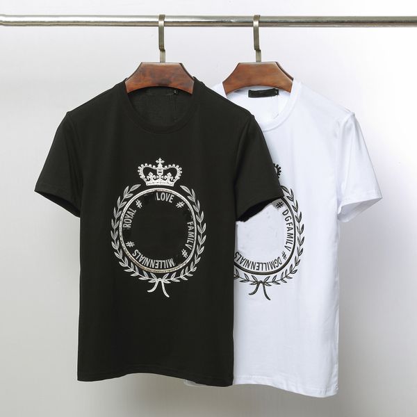 

mens designer t shirt brand women men tees new arrival summer crown pattern t shirt luxury casual mens womens tees shirts new clothing, White;black