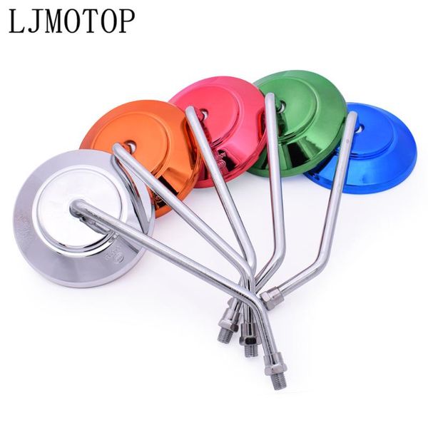 

universal motorcycle side mirror round chrome rearview mirror for yamaha yz125 yz250f yz450f yz250x yz250fx yz450fx accessories