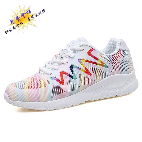 

manufacturers direct selling 2018 autumn trend versatile casual fashion women shoes light run sports 655-1 women's shoes, Black