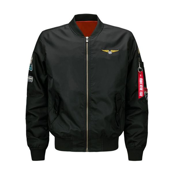 

mjartoria 2019 embroidery men jacket coat man baseball -1 casual streetwear men jacket coat short bomber clothes, Black;brown