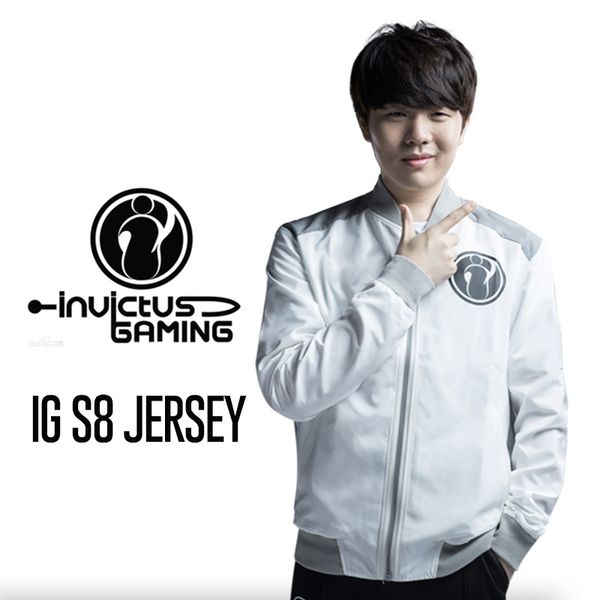 

2018 world championship winner ig s8 jacket invictus gaming team jersey the shy rookie jackeylove jacket lpl pro league, Black;brown
