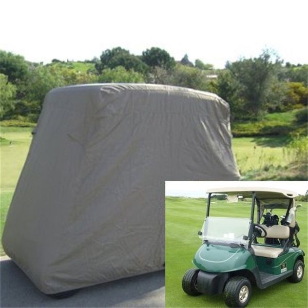 

new waterproof 2 passengers car detector golf cart protect cover uv resistant for two passenger car club khaki