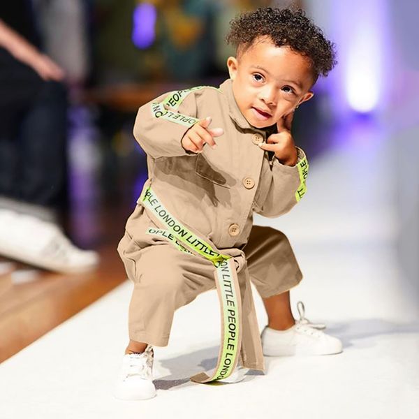 

new born baby clothes jumpsuit long sleeve letter belt outdoor romper autumn outdoor boy clothes baby onesie roupa infantil, White