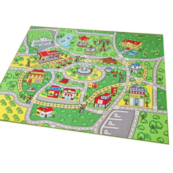 

large children's game mats for toy cars, safes and fun children's learning carpets with non-slip back, play mats fo