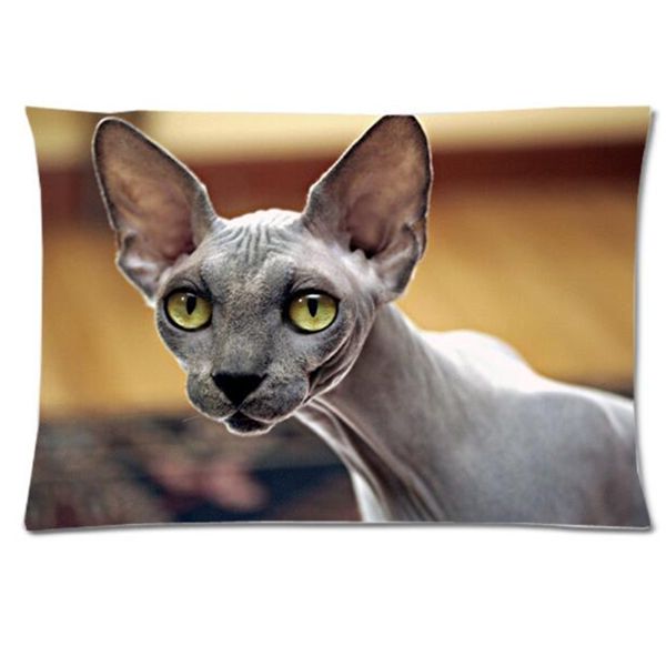

sphynx cat pillow case cover funny sphynx cat pillowcase rectangle two sides cats kitten pet animal gift polyester 20"x30