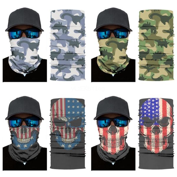 

shjju magic windproof triangle skull scarf motorcycle cycling face mask skull scarf bandana dust-proof sunscreen uv mask ski balaclava sc#70, Blue;black