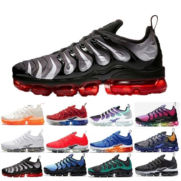

2019 designer tn olive white red metallic white silver plus male shoe pack triple black men casual shoes us5.5-11