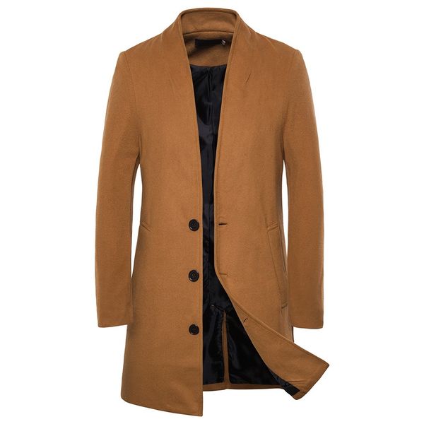 

winter men long coat men's casual trench coat fashion business overcoat casual slim jacket autumn outwear loose plus size jacket, Black;brown