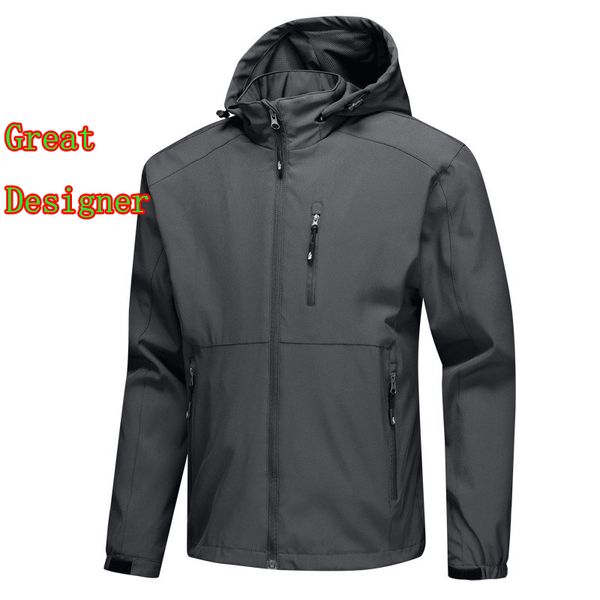 

luxury mens jacket coat autumn solid color windbreaker outdoor thin male casual stand collar hooded jacket clothing asian size, Black;brown