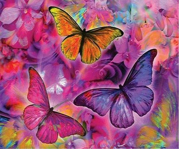 

Full Square/Round Drill 5D DIY Diamond Painting "flower butterfly" Embroidery Cross Stitch Mosaic Home Decor Art Experience toys Gift A0712