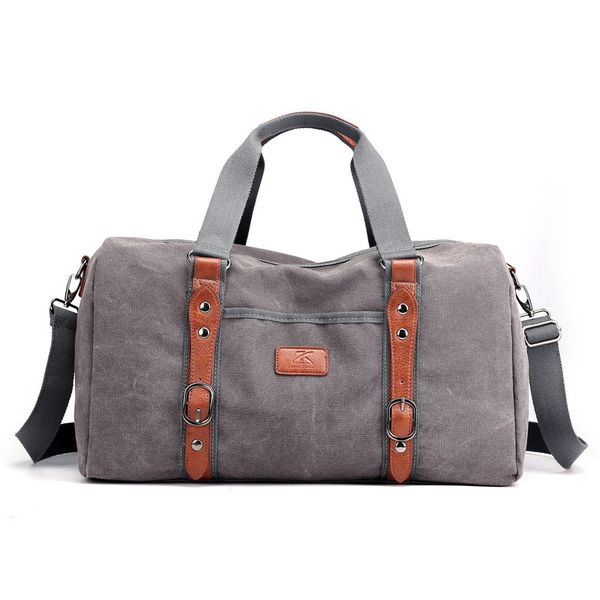 

18inch canvas leather travel leisure bags carry on luggage bag men duffel bags handbag large capacity tote holiday bag