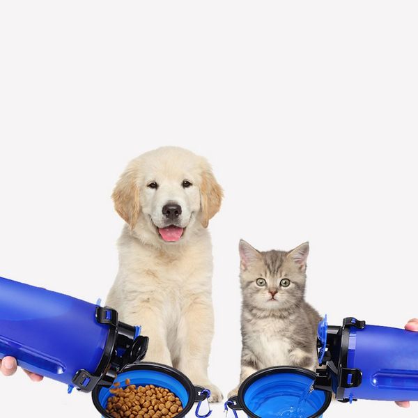 2019 400ml Pet Feeding Cup Outdoor Portable 2 In 1 Pet Feeder Dual