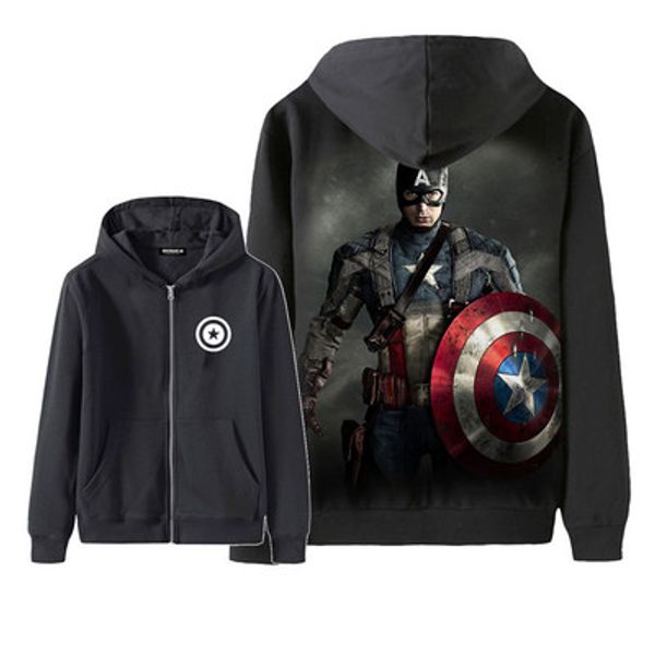 

Mens 3D Hoodies 4 Endgame Tracksuit Hooded Coats Autumn Winter Captain America Zipper Cos Sweatshirts