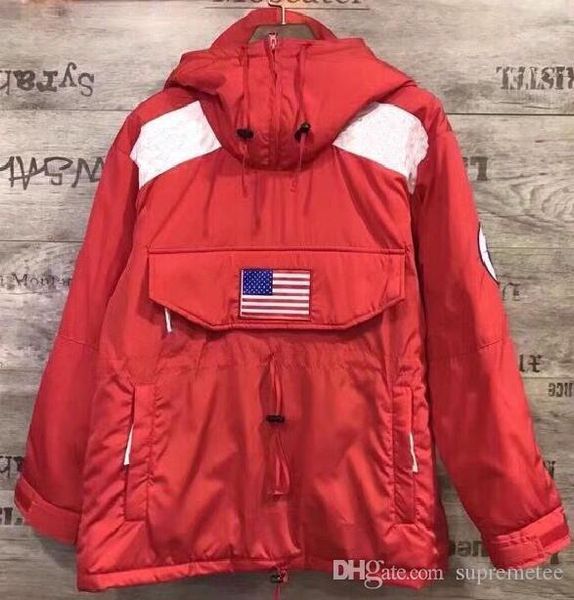 

куртка новое сотрудничество ss17 gore-tex пуловер ватки hoodie пуловера крутые tech с капюшоном куртки синий черный красный белый красный 5, Black