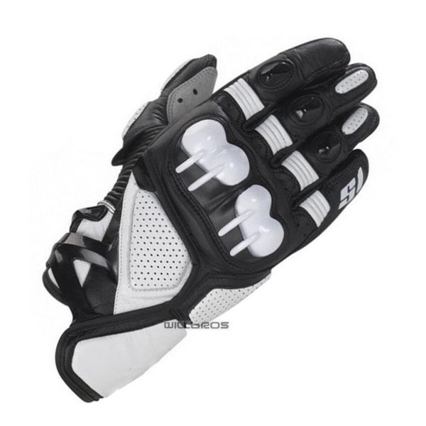 

motorcycle scooter street moto mtb bike riding white black leather gloves