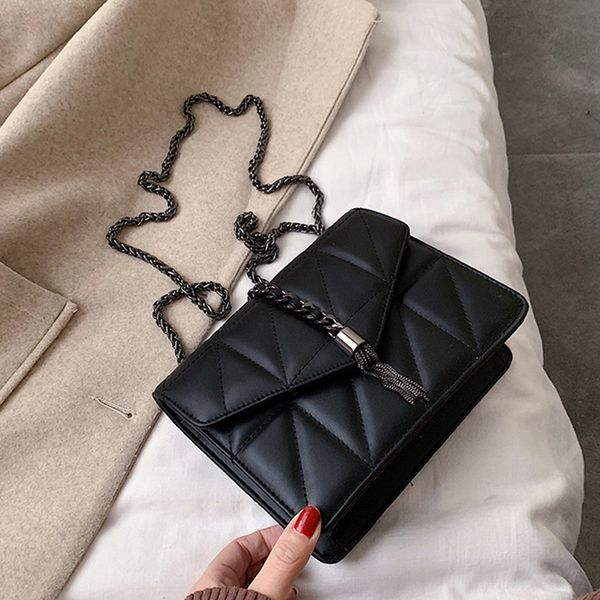

new arrival ladies small shoulder messenger bag crossbody bags quilted chain hand bags for women 2020 tassel handbag