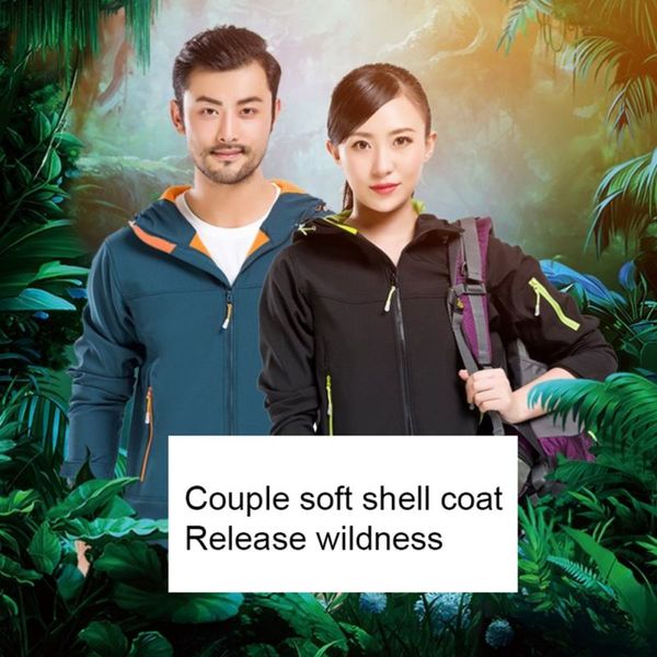 

3-in-1 women jacket thick windproof fluffy coat with detachable hood outdoor autumn winter outwear sportswear, Blue;black