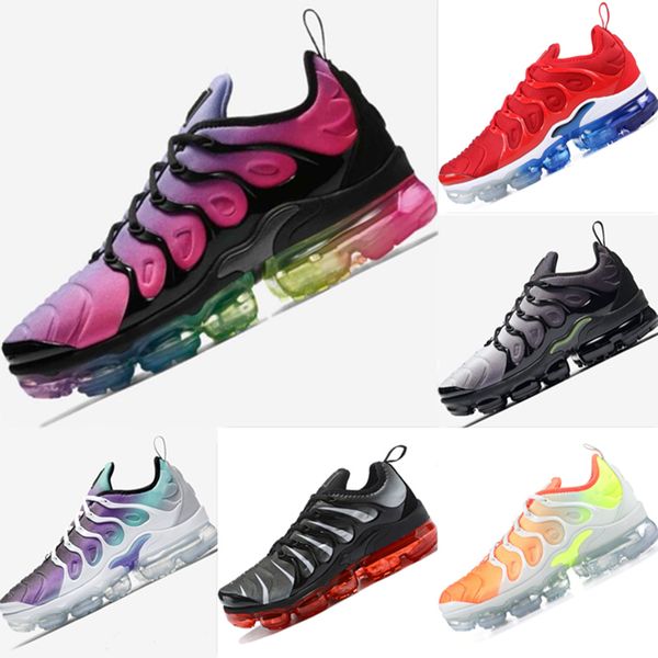 

With Box 2019 Plus TN Blood Vessel FK Knit Breathable Running Shoes PlusTN Blood Vessel FK All AirCushion Cushioning Athletic Shoes