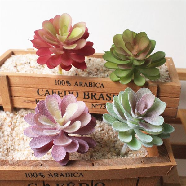 

green red purple large artificial succulents plants home garden decoration deskornament bonsai height=11cm diameter=6.5cm