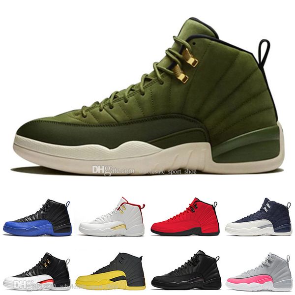 

Best Quality Class of 2003 Graduation Pack 12 12s FIBA mens basketball shoes Dark Grey Reverse Taxi men sports designer trainers sneakers