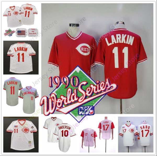 

Cincinnati 1990 World Series Reds Jersey Bill Doran Hal Morris Ron Oester Luis Quinones Randy Myers Glenn Braggs Joe Oliver Men Women Youth