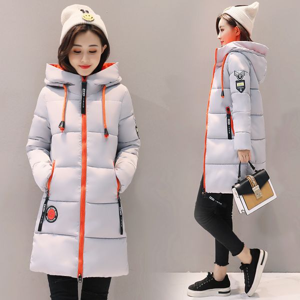 

cotton coat women 2018 winter cotton women long down jacket coat women's warm thick down clothing women's parkas outwear, Black