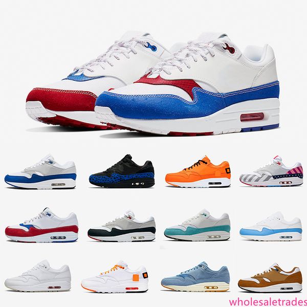 

tartan men women running shoes 1 anniversary royal patch atomic teal parra puerto rico 87 air mens trainers outdoor sports sneakers 36-45