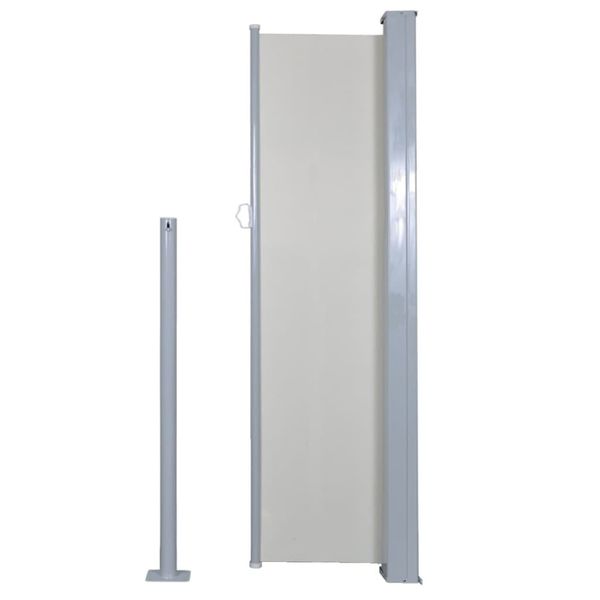 

extendable side awning 120 x 300 cm cream garden sets