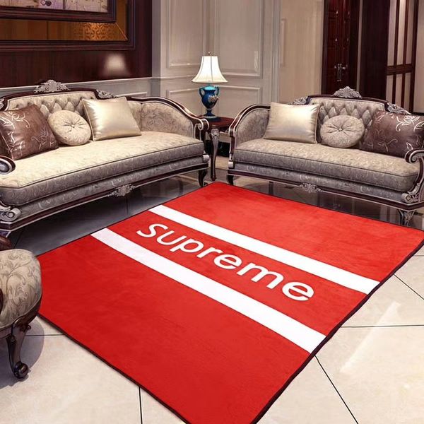 Grosshandel Doppelte Farbstreifen Teppich Neue Weiss Rot Logo