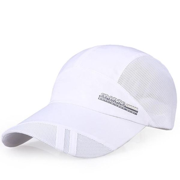 

mesh hat quick-dry collapsible sun hat outdoor sunscreen baseball cap adjustable multi colors tennis caps hats, Black;white