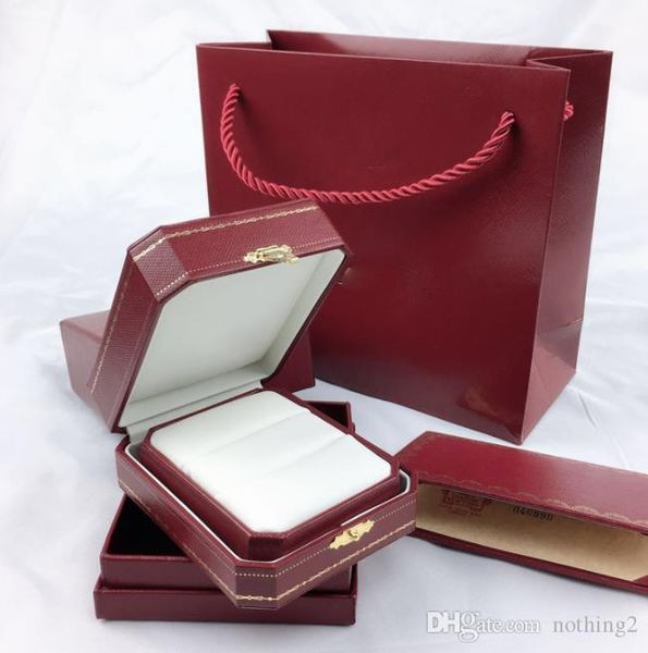 

original box jewelry ring necklace pair ring jewelry set packaging woman gift bags, Black;white