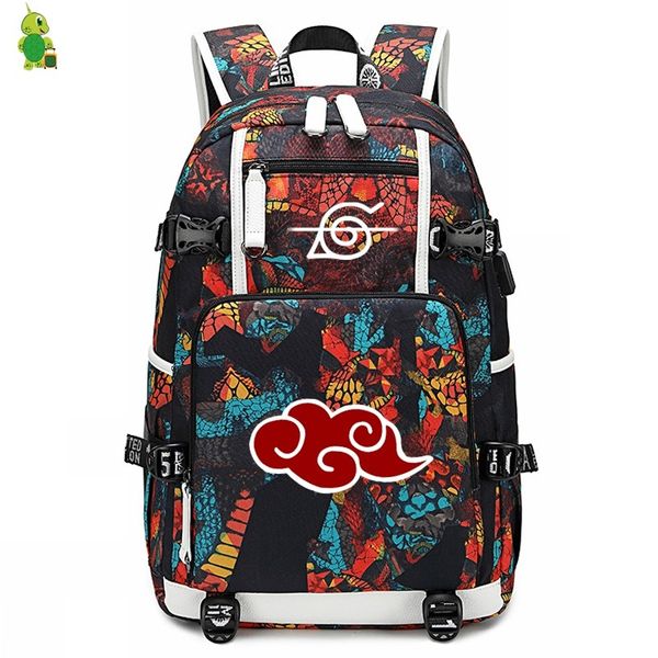 

anime naruto backpack lapbackpack school bags for teenage girl boy large capacity travel shoulder bags casual rucksack