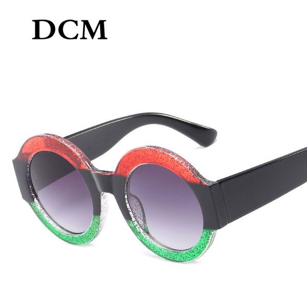 

dcm luxury vintage round sunglasses women brand designer circle round sun glasses female uv400, White;black