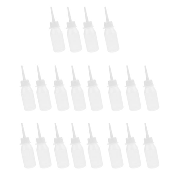 

20pcs 50ml glue applicator bottle plastic liquid bottles with cap for diy craft
