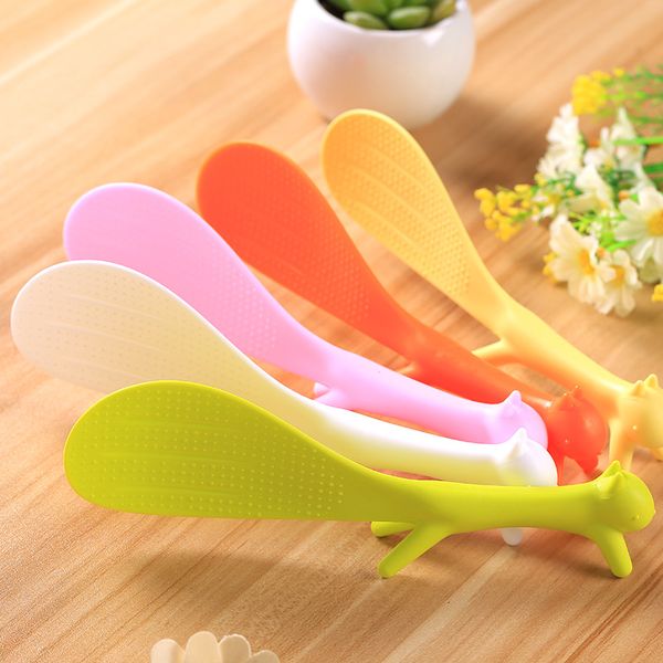 

vertical non-stick spoon lovely kitchen supplie squirrel shaped ladle non stick rice paddle kictheen tools tc190311 100pcs