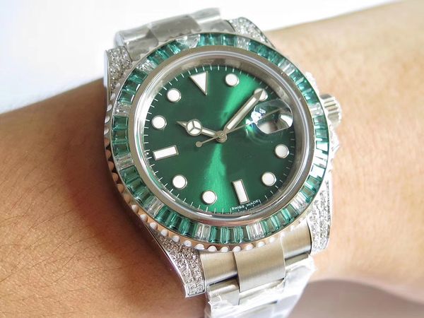 

new the highest version of v10 in n factory is 904l. the bezel has been modified to carry a truly high clarity color gemstone bezel, Slivery;brown