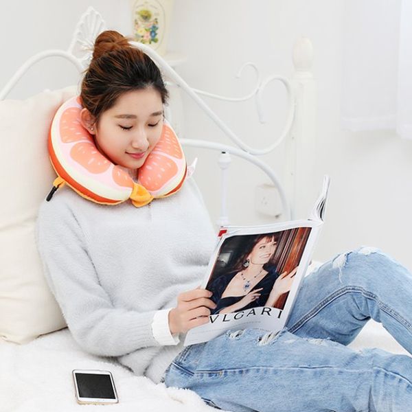 

car headrest go to bed cervical health pillow sleep colour foam particles u shaped pillow office travel lovely