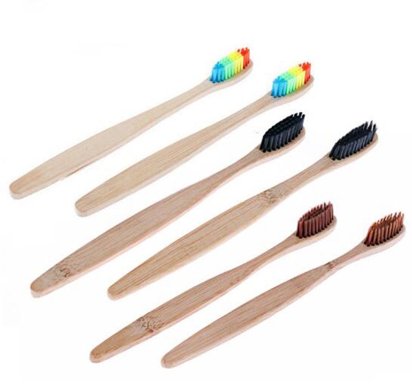 

bamboo handle tooth brush whitening colorful soft bristle wholesale bamboo toothbrush oral care portable teeth clean brush