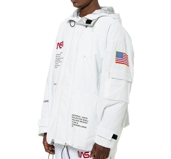 

high tech streetwear parka mens womens loose fashion brand jackets coats mens letter print windbreakers outerwear, Black;brown